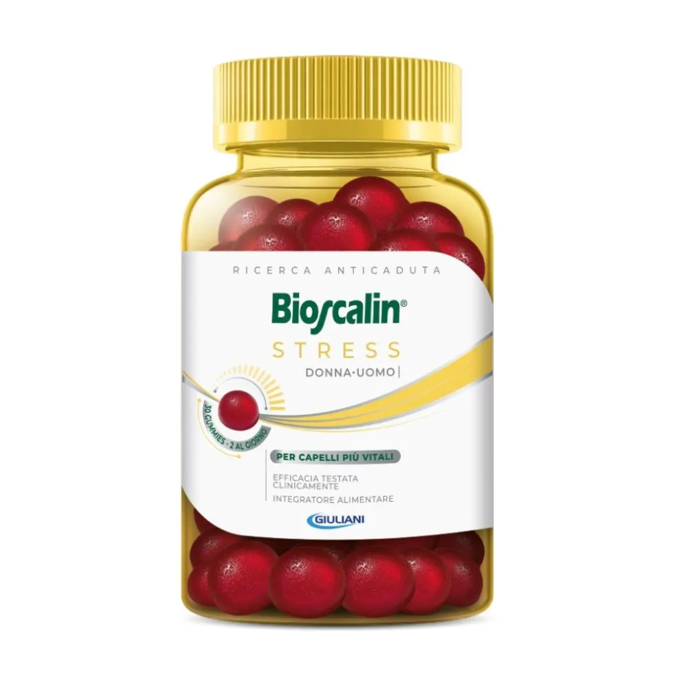 Bioscalin Stress - Integratore per capelli indeboliti dallo stress, 30 caramelle gommose