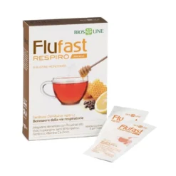 Bios Line Apix Propoli - Flufast Respiro Integratore Vie Respiratorie gusto Arancia, 9 Buste