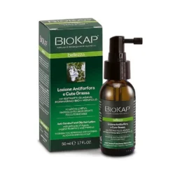 Bios Line BioKap Lozione Antiforfora - Lozione rinfrescante BioKap per la forfora e la cute grassa, 50 ml