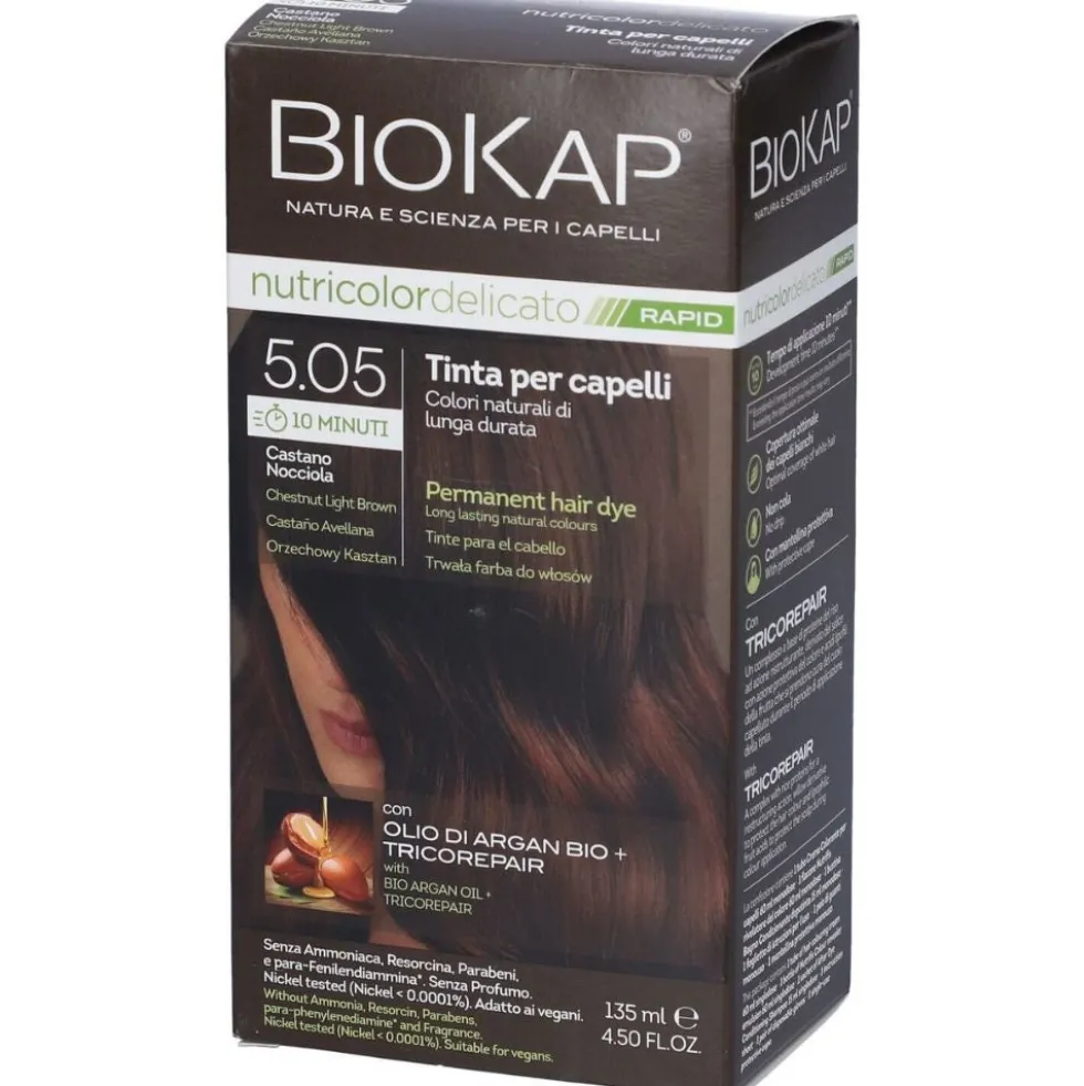 Bios Line Biokap Nutricolor - Delicato Rapid 5.05 Castano Nocciola, 135ml