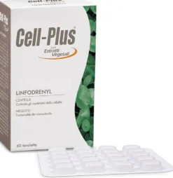 Bios Line Cell-Plus Linfodrenyl - Integratore con acido ialuronico per il drenaggio, 60 tavolette