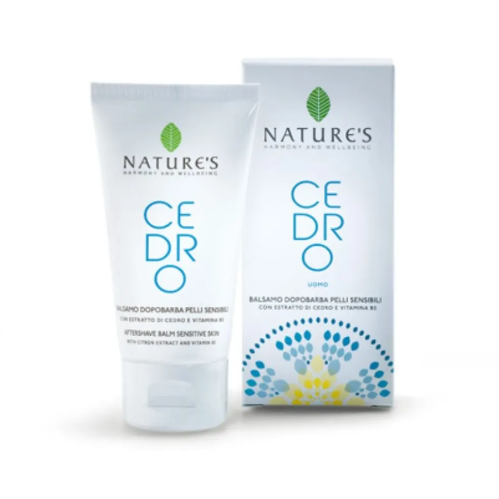 Bios Line Nature's - Cedro Balsamo Dopobarba Uomo per Pelli Sensibili, 75ml