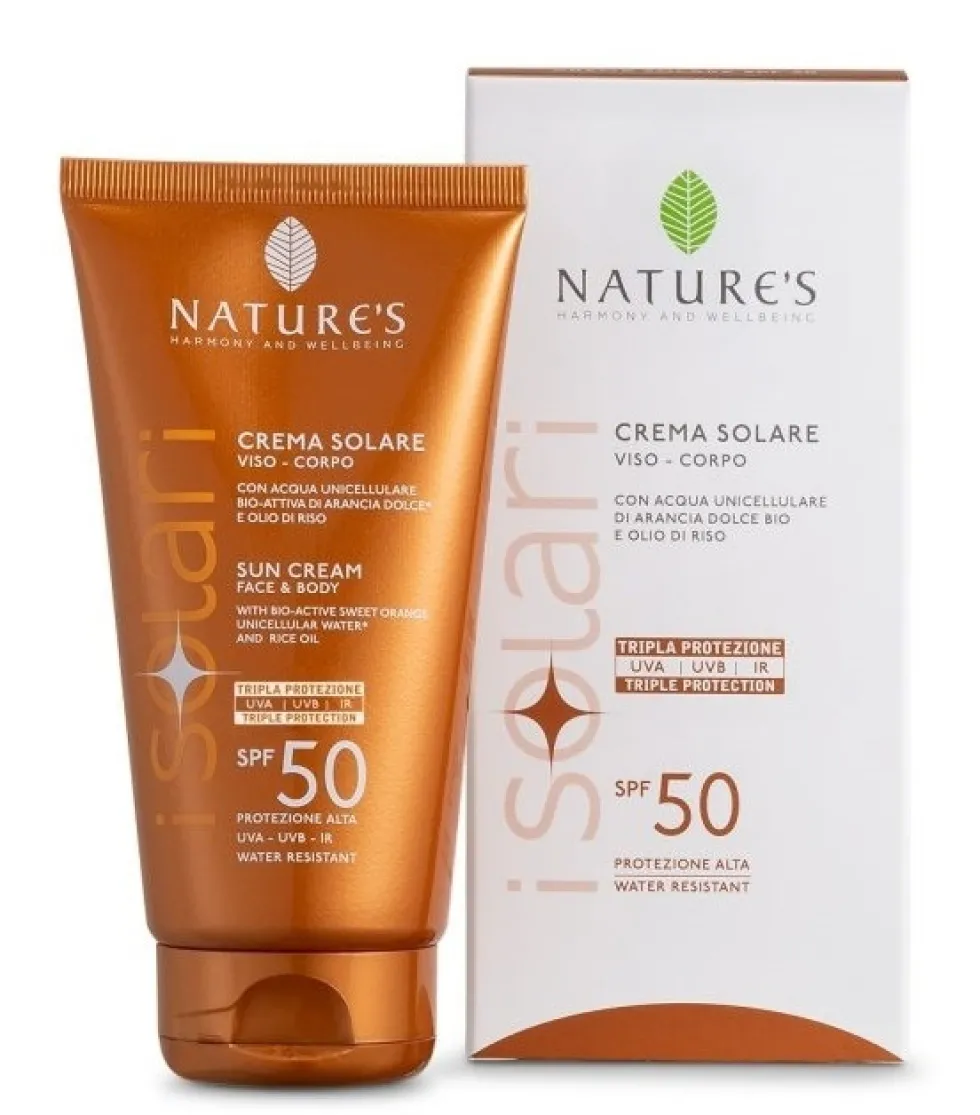 Bios Line Nature's I Solari Crema Solare Viso Corpo SPF50 Protezione Alta 150ml