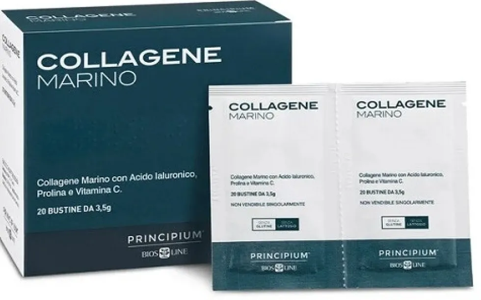 Bios Line Principium - Collagene Marino Integratore Alimentare, 20 Bustine