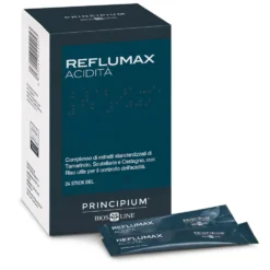 Bios Line Principium - Reflumax Acidità Integratore Controllo Acidità Gastrica, 24 Stick Gel