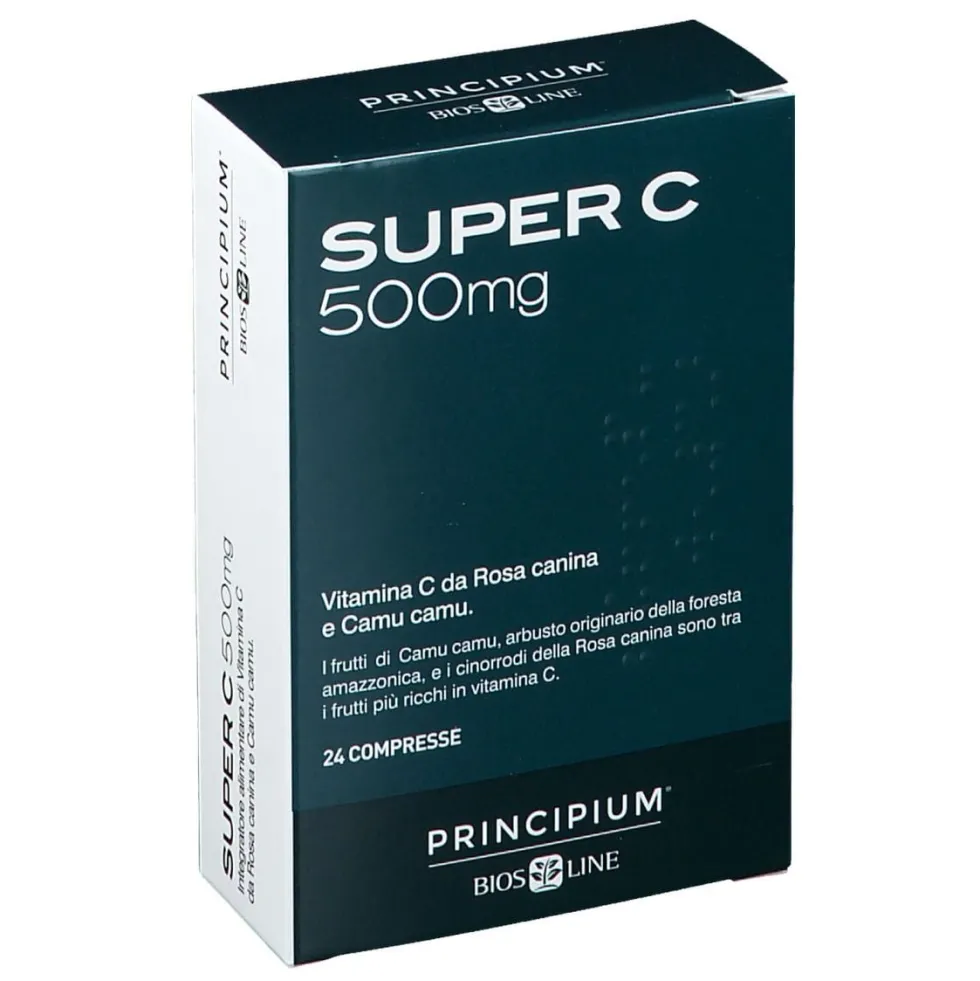 Bios Line Principium Super C 500mg - Integratore antiossidante per le difese, 24 compresse