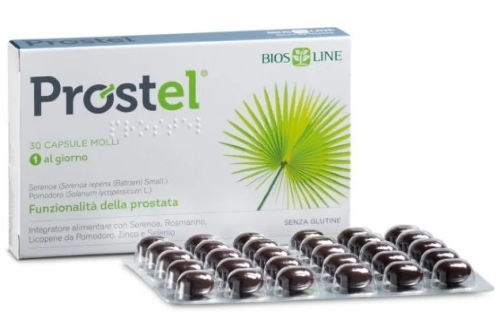 Bios Line Prostel Integratore Alimentare per la Prostata, 30 Capsule