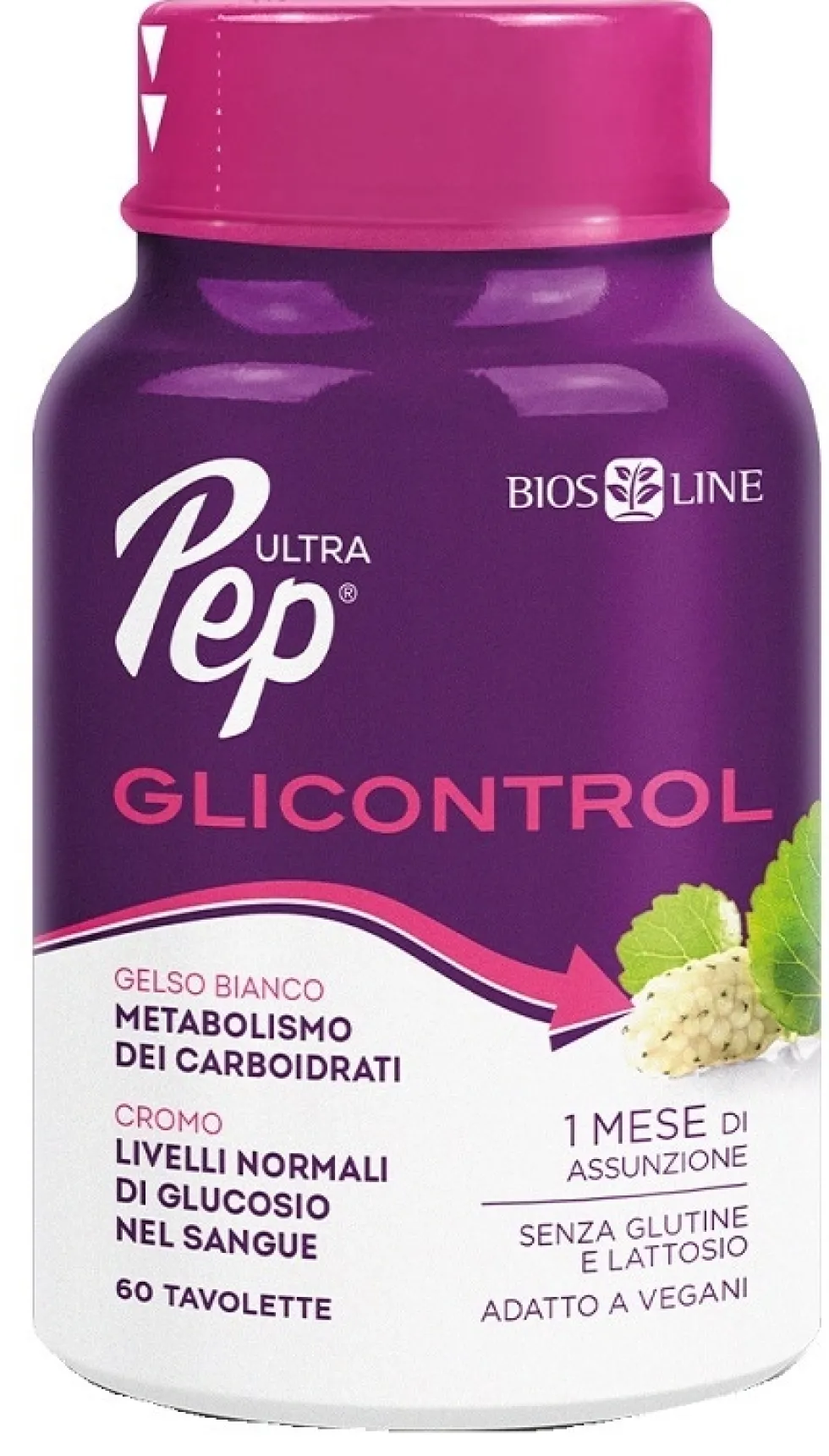 Bios Line Ultra Pep - Integratore per il metabolismo dei carboidrati, Glicontrol 60 tavolette