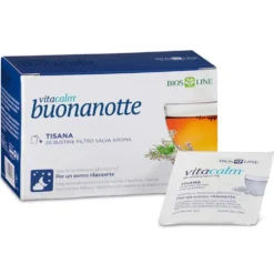 Bios Line Vitacalm Buonanotte - Tisana per favorire il rilassamento e il sonno, 20 bustine