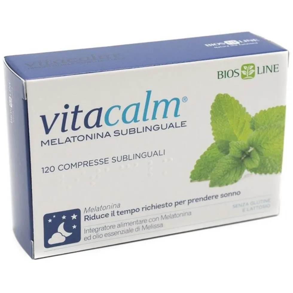Bios Line Vitacalm - Melatotina Integratore Alimentare,120 Compresse Sublinguali