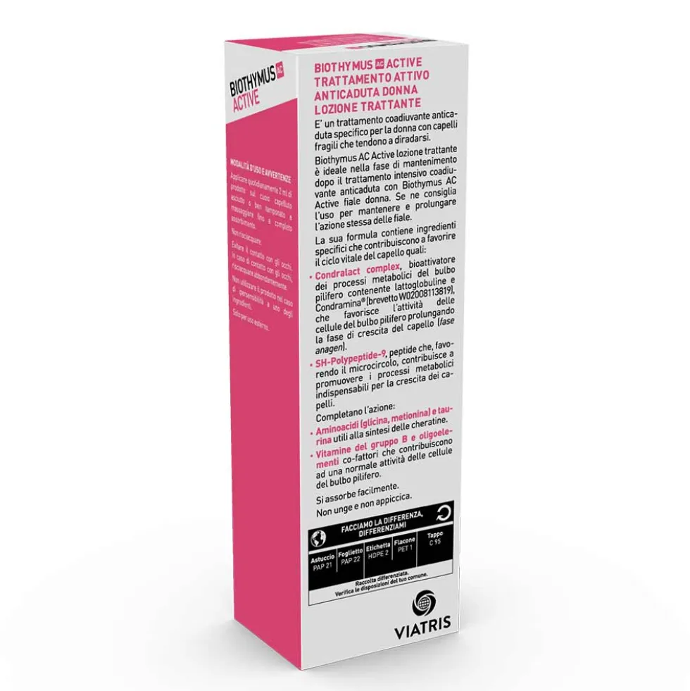 Biothymus AC Active - Lozione Trattante Trattamento Anticaduta Donna, 100ml