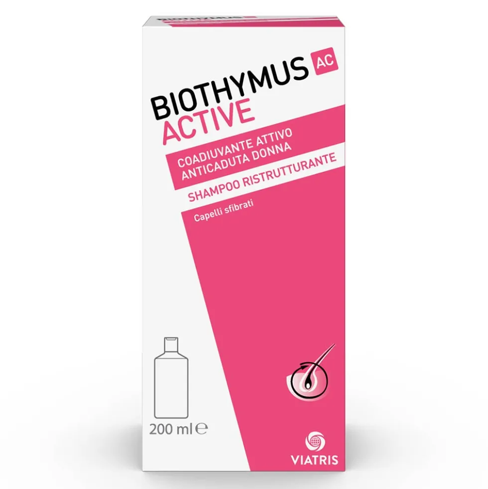 Biothymus AC Active - Shampoo Ristrutturante Anticaduta Capelli Donna, 200ml