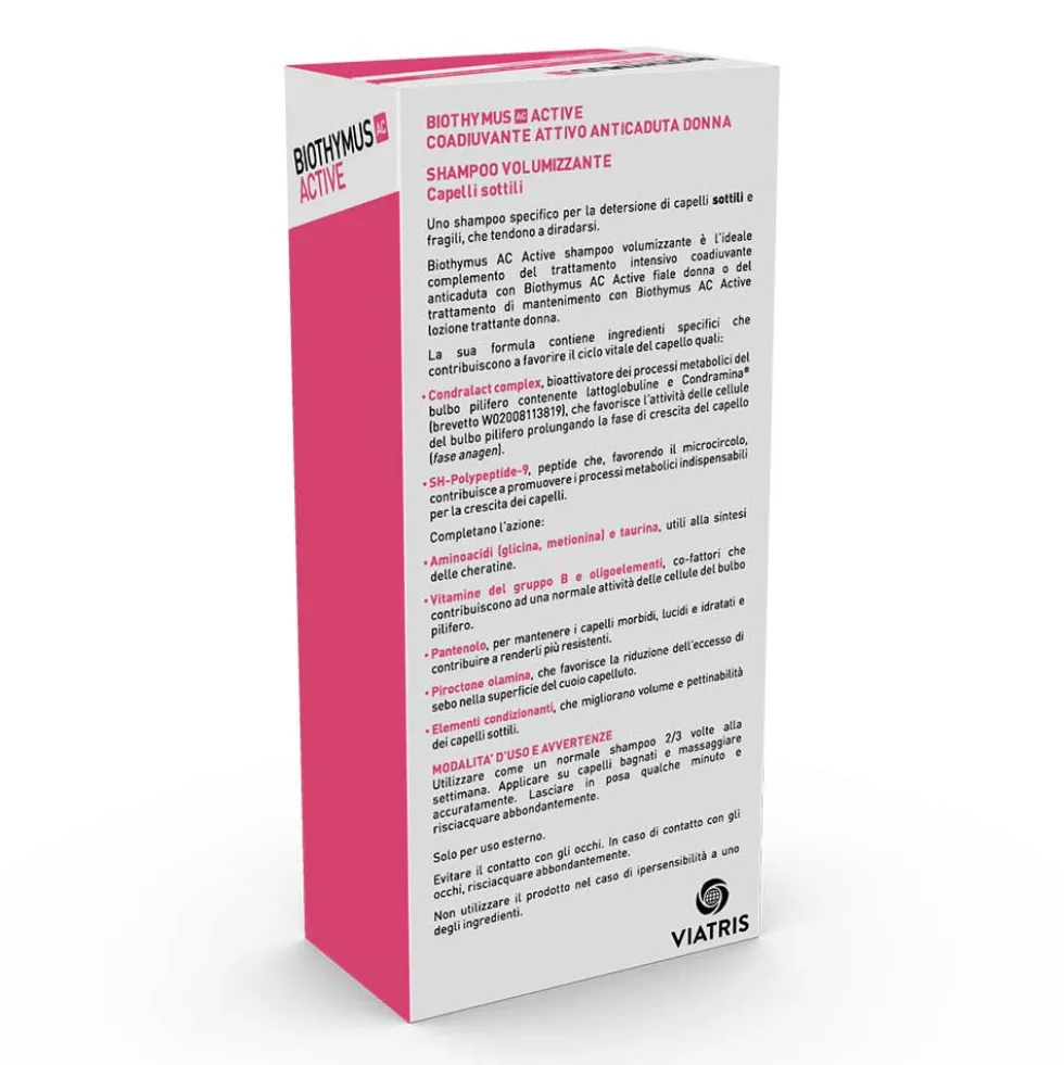 Biothymus AC Active - Shampoo Volumizzante Anticaduta Capelli Donna, 200ml