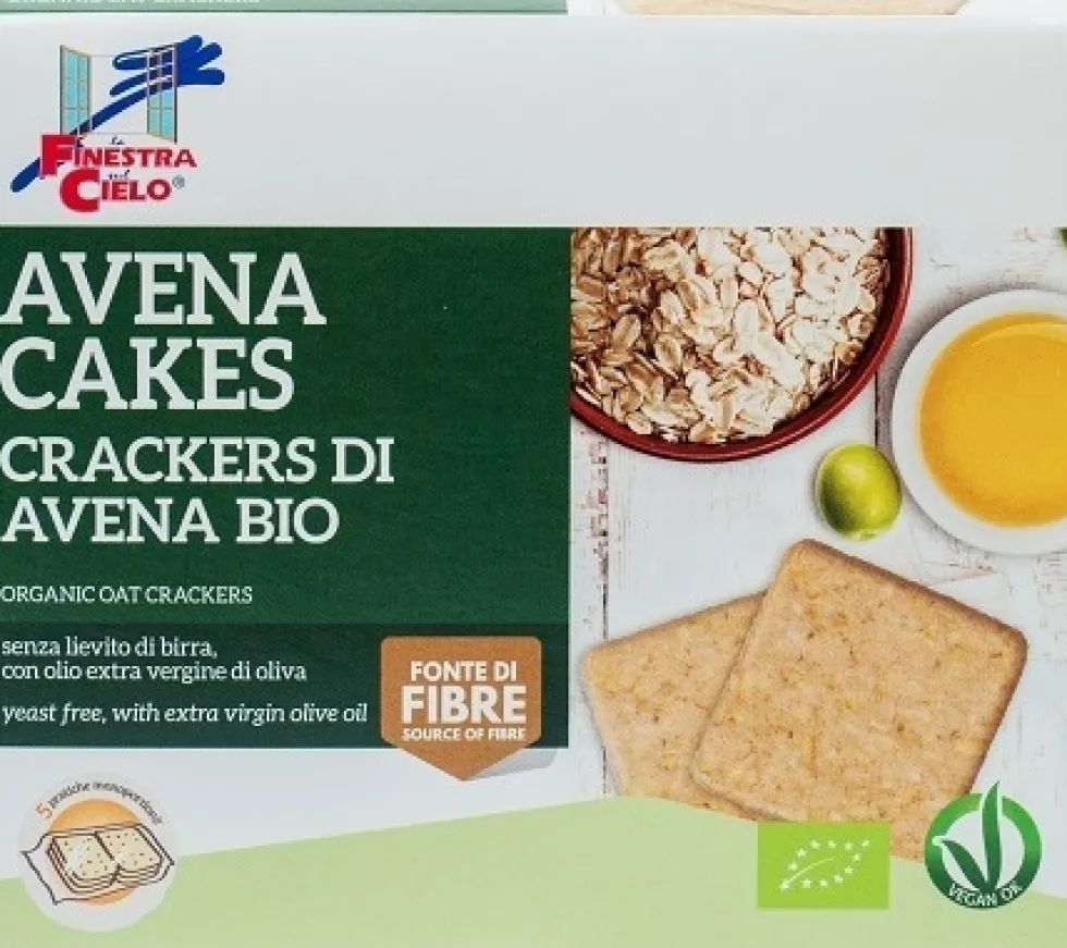 BiotoBio Crackers di avena biologici - Crackers senza lievito per uno spuntino o un aperitivo, 250 g