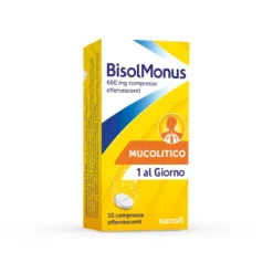 Bisolmonus Mucolitico contro Catarro e Tosse Grassa, 10 Compresse Effervescenti