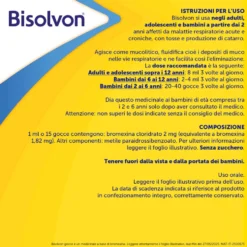 Bisolvon Soluzione Orale Gocce Mucolitico Contro Catarro e Tosse Grassa, 40ml