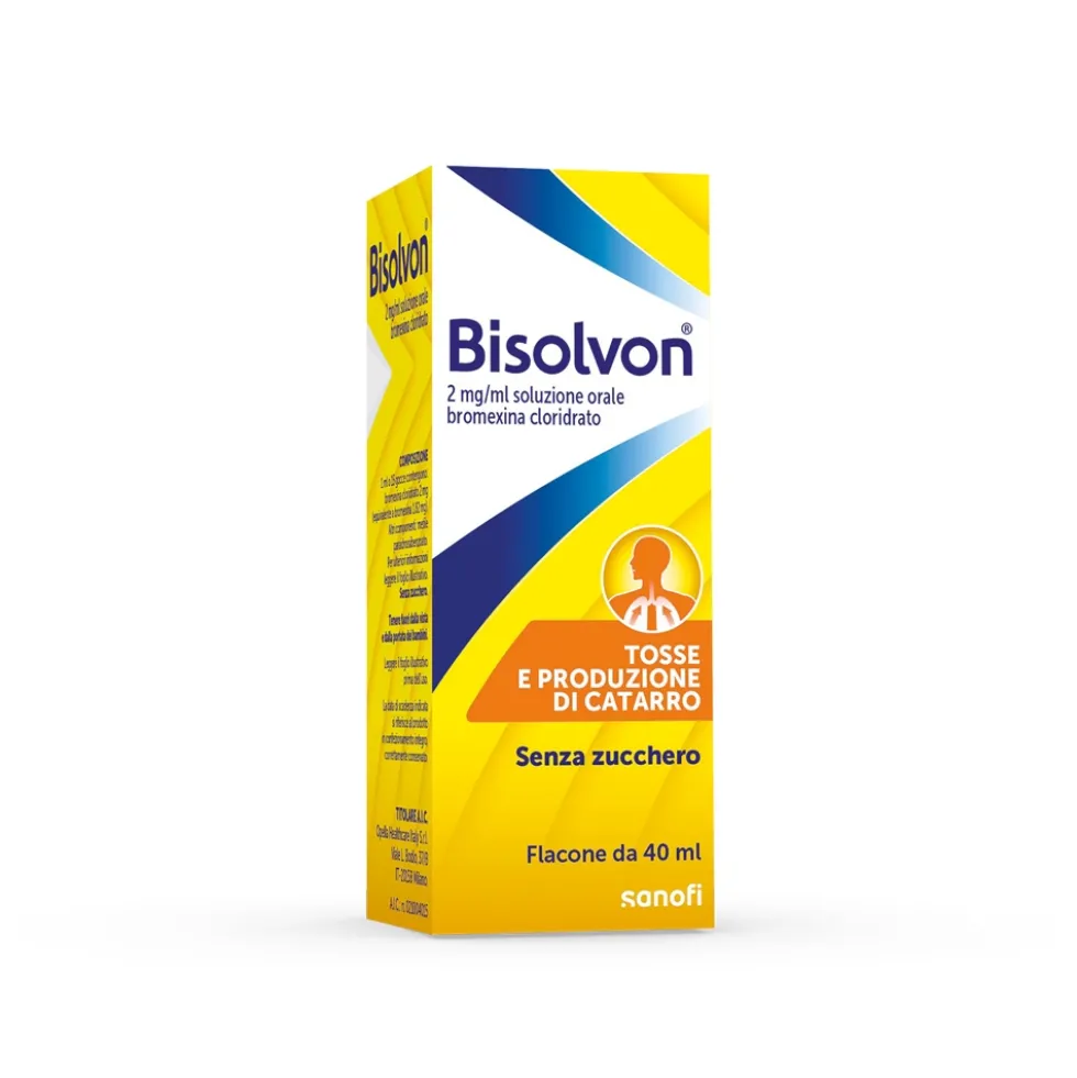 Bisolvon Soluzione Orale Gocce Mucolitico Contro Catarro e Tosse Grassa, 40ml