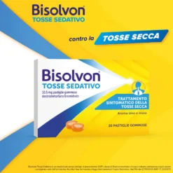 Bisolvon Tosse Sedativo per Tosse Secca Notturna, 20 Pastiglie Gommose
