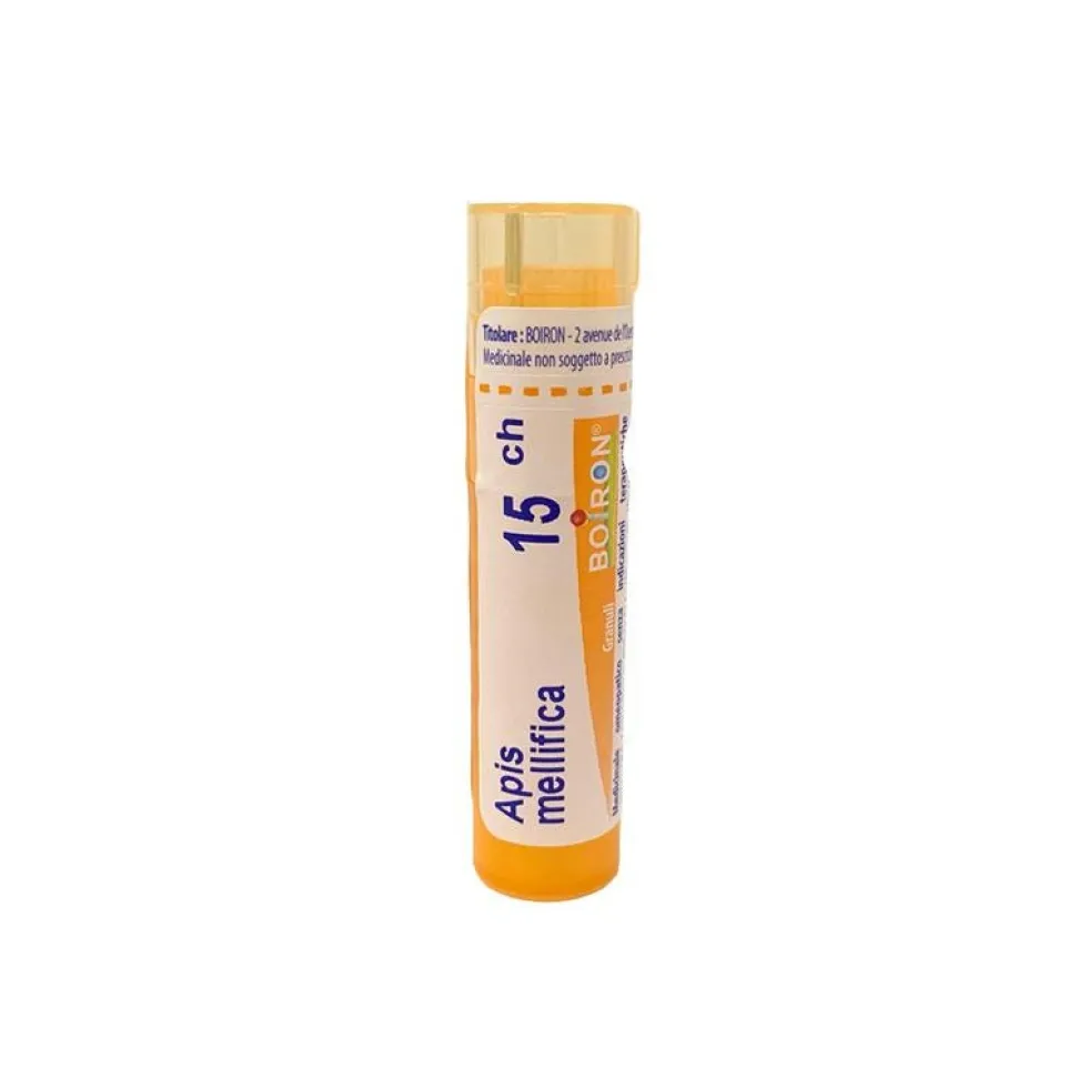 Boiron Apis Mellifica 15CH - Medicinale omeopatico per il gonfiore e le allergie, 80 granuli