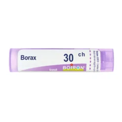 Boiron Borax 30CH - Granuli omeopatici per afte, diarrea e insonnia, tubo da 4 g