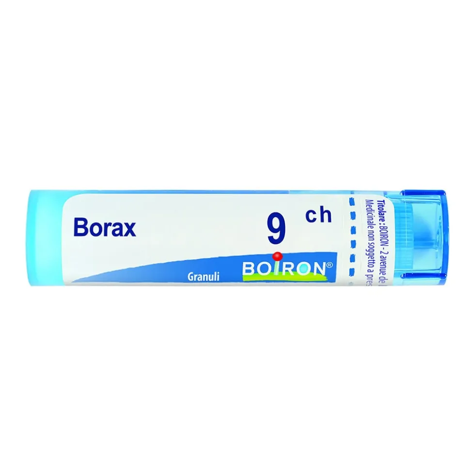 Boiron Borax 9CH - Granuli omeopatici per le afte e la stomatite, tubo da 4 g