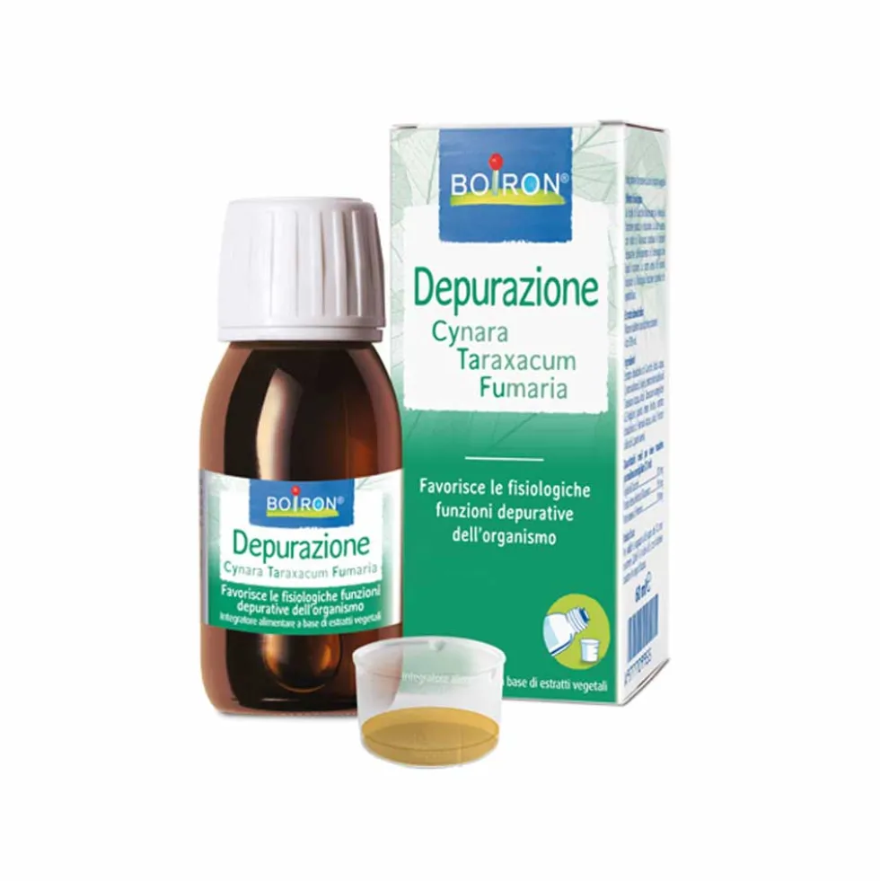 Boiron Cynara Taraxacum Fumaria - Estratto idroalcolico per la funzione depurativa, 60 ml