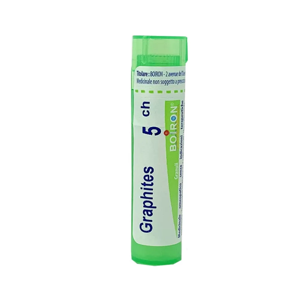 Boiron Graphites 5 CH - Granuli omeopatici per uso orale, contenitore da 4 g (80 granuli)