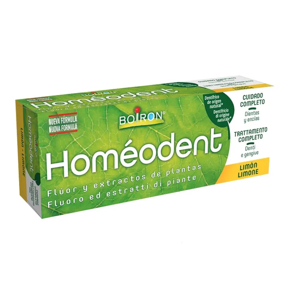 Boiron Homéodent Limone - Dentifricio antiplacca per la protezione di denti e gengive, 75 ml