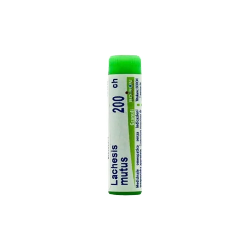 Boiron Lachesis Mutus 200Ch - Granuli omeopatici monodose per il sistema nervoso, tubo da 1 g