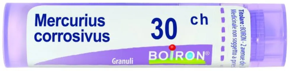 Boiron Mercurius Corrosivus 30CH Medicinale omeopatico in granuli per uso orale, 80 granuli