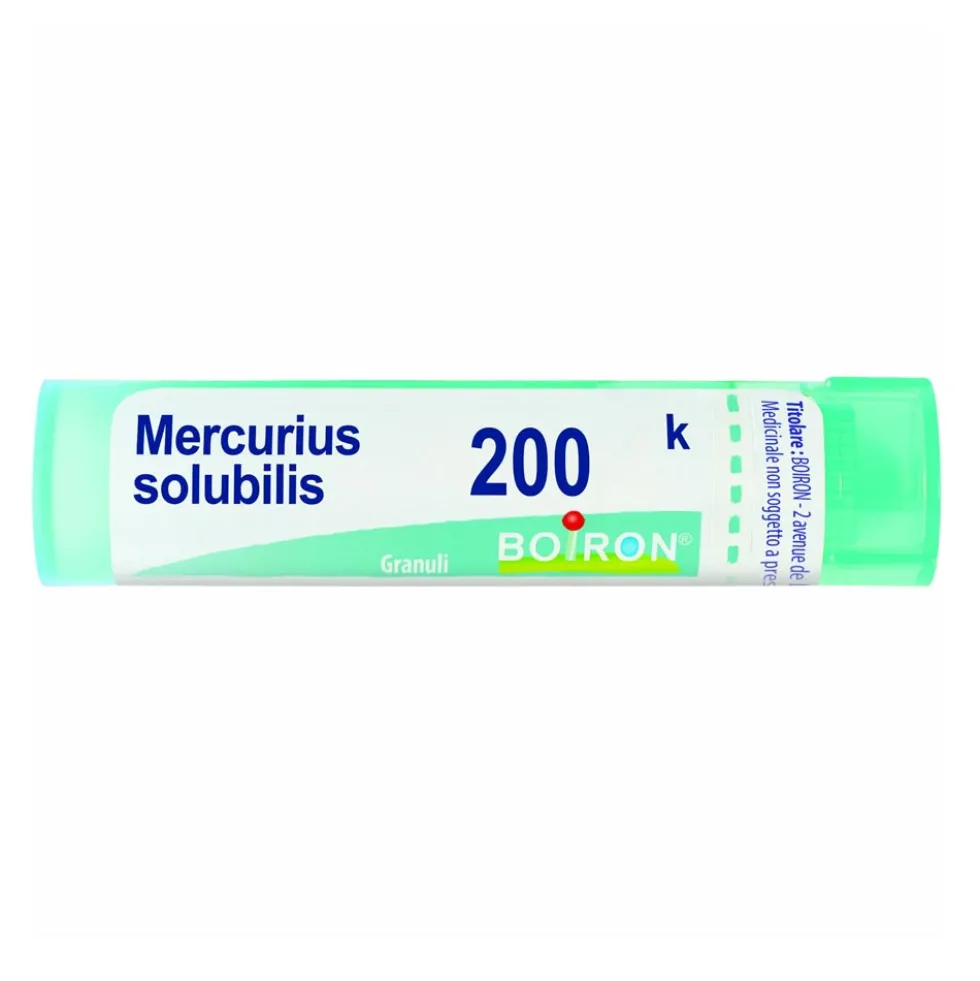 Boiron Mercurius Solubilis 200K - Granuli omeopatici per disturbi respiratori e digestivi, 4 g