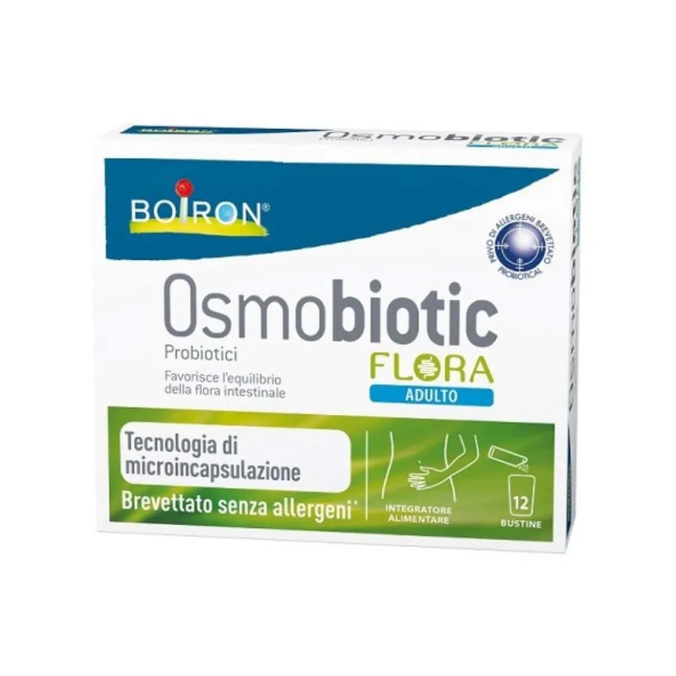 Boiron Osmobiotic Flora Integratore di Probiotici per Adulto, 12 Bustine