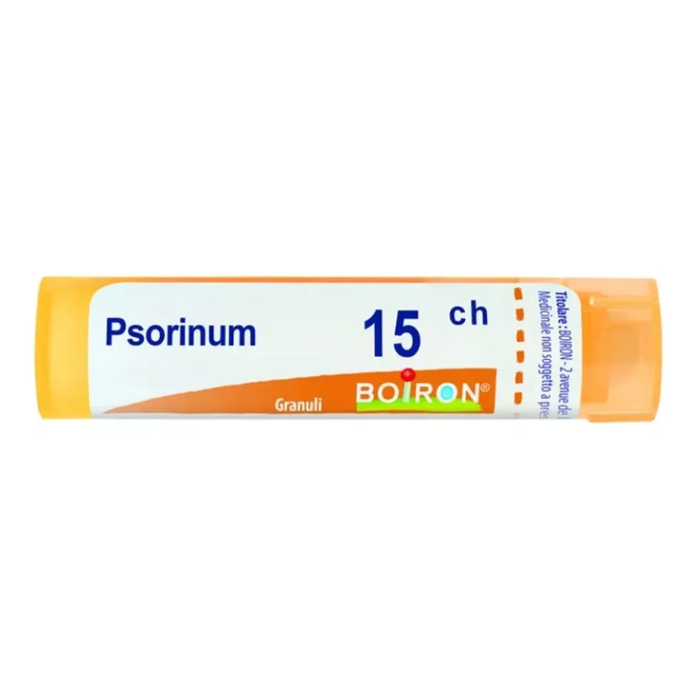 Boiron Psorinum 15CH - Granuli omeopatici per la dermatite e la pelle irritata, tubo da 4 g