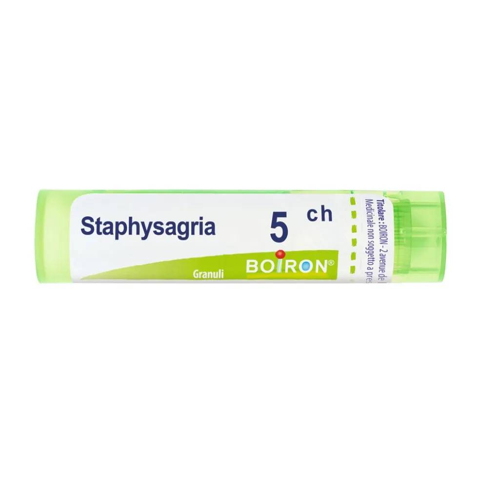 Boiron Staphysagria 5 CH - Medicinale omeopatico lenitivo e antinfiammatorio, 80 granuli