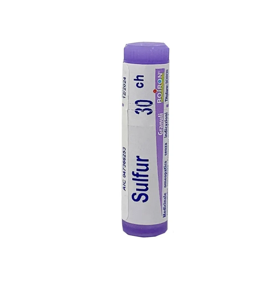 Boiron Sulfur 30 CH - Granuli omeopatici per uso orale, 1 contenitore monodose da 1 g