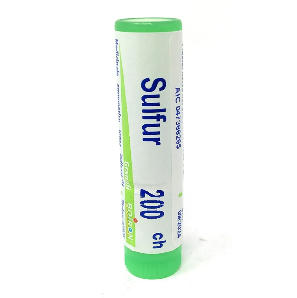 Boiron Sulfur 200 CH - Granuli omeopatici per uso orale, 1 contenitore monodose da 1 g