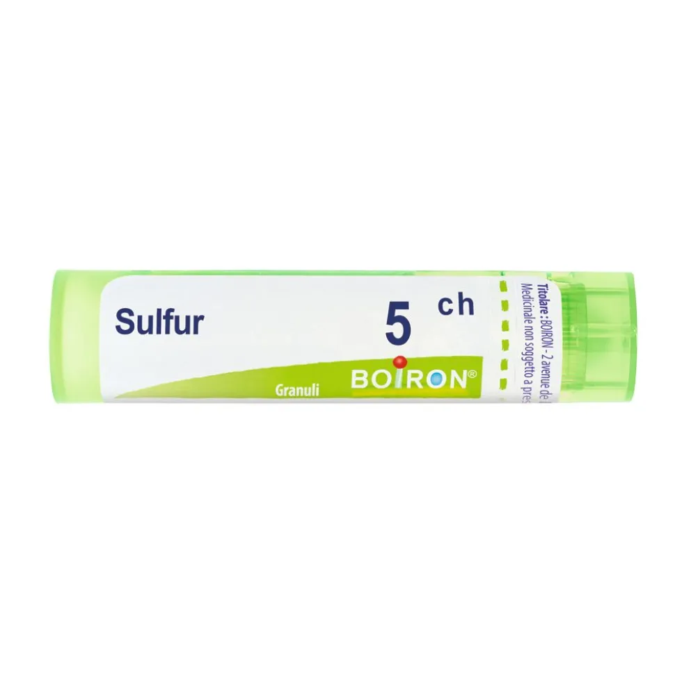 Boiron Sulfur 5 CH - Medicinale omeopatico multidose da 4 g, 80 granuli