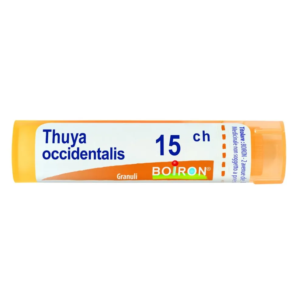 Boiron Thuya Occidentalis 15CH - Granuli omeopatici ad azione depurativa, tubo da 4 g