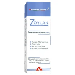 Braderm Zoylak Crema - Trattamento antiacne e seboregolatore per l'acne leggera, 30 ml