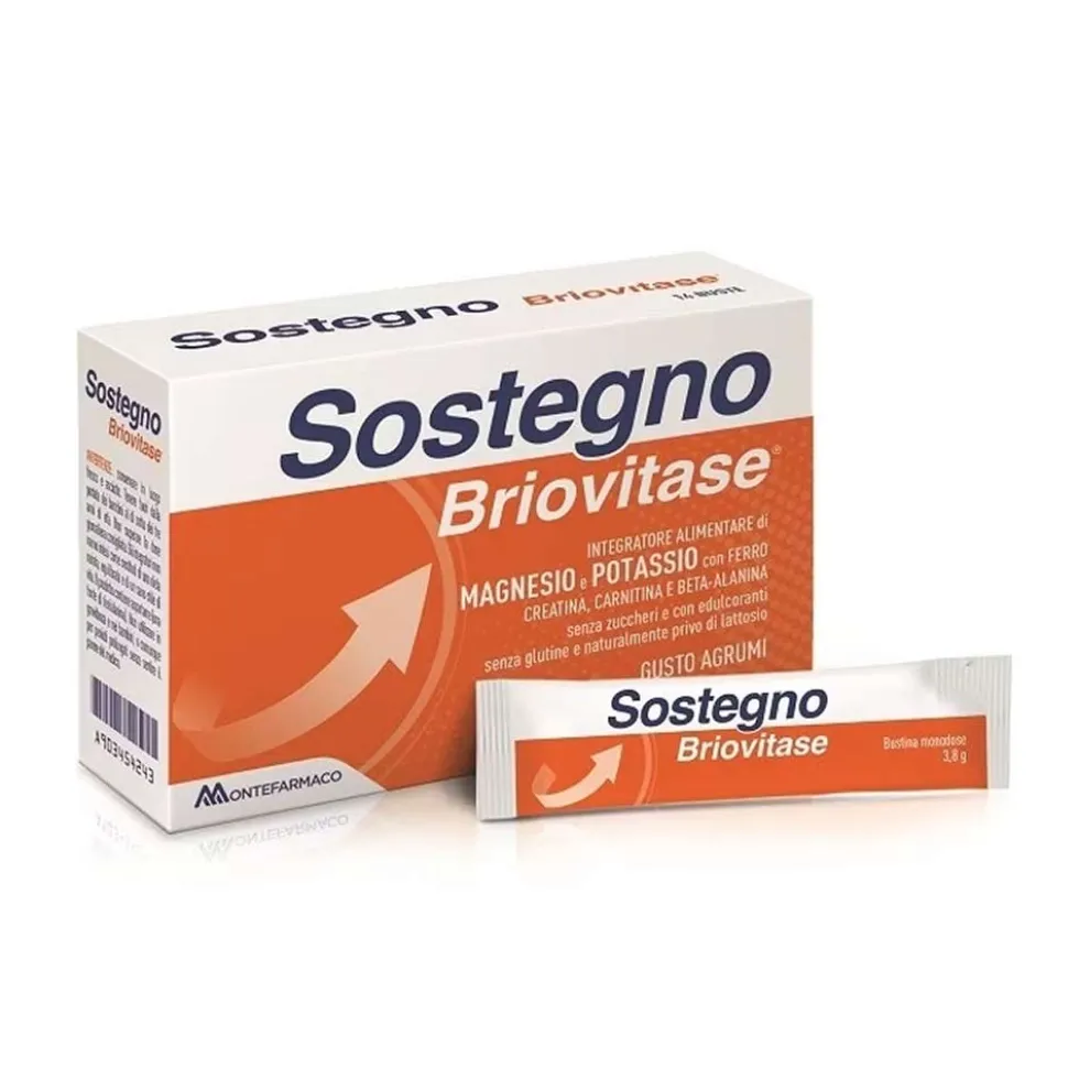 Briovitase Sostegno Integratore Alimentare Magnesio E Potassio, 14 buste