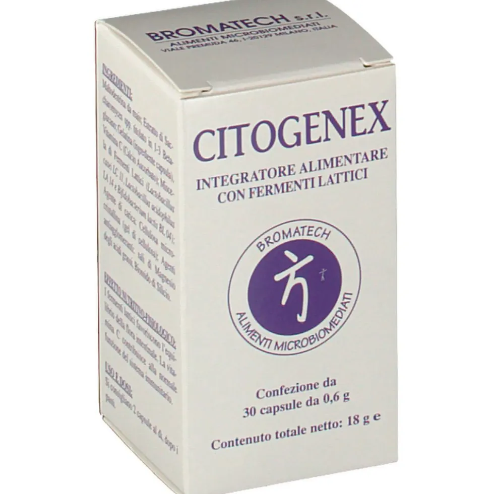 Bromatech Citogenex Integratore Alimentare Di Fermenti Lattici, 30 Capsule