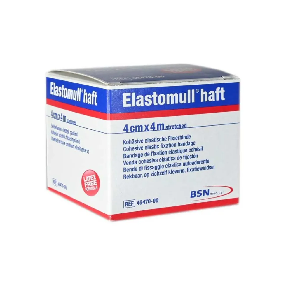 BSN Medical Elastomull Haft Benda Elastica Autoadesiva Forte 4m x 4cm, 1 Pezzo