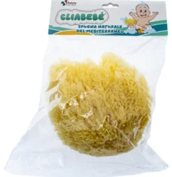 Budetta Farma CliaBebè Spugna Naturale del Mar Mediterraneo Misura 10, 1 Pezzo