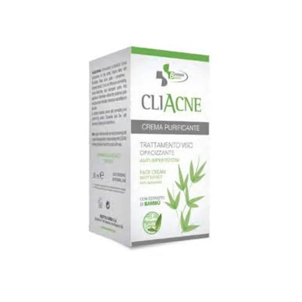 Budetta Farma CliAcne Crema Purificante Trattamento Viso Opacizzante, 50ml