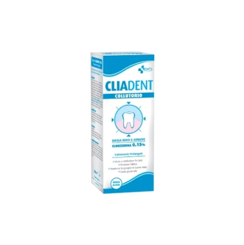 Budetta Farma CliaDent 0,15% - Collutorio in clorexidina per la difesa di denti e gengive, 200 ml