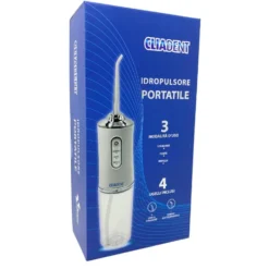 Budetta Farma CliaDent - Idropulsore Portatile con 4 Ugelli Inclusi, 1 Pezzo