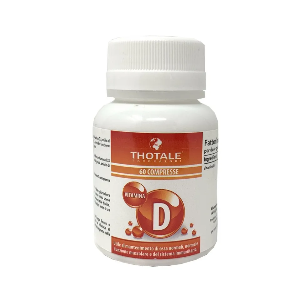 Budetta Pharma Thotale - Vitamina D Integratore Alimentare, 60 Compresse