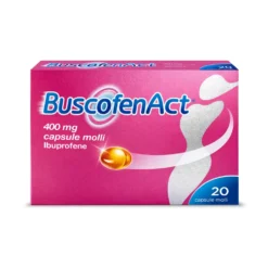BuscofenAct - Capsule molli di ibuprofene 400 mg per i dolori mestruali e la febbre, 20 capsule