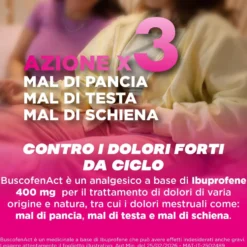 BuscofenAct - Capsule molli di ibuprofene 400 mg per i dolori mestruali e la febbre, 20 capsule