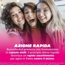 BuscofenAct - Capsule molli di ibuprofene 400 mg per i dolori mestruali e la febbre, 20 capsule